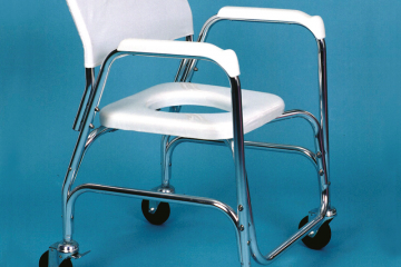 La solucion economica para la higiene y el WC y para el traslado de personas con movilidad reducida.Con asiento blando que queda a 48 cm, para colocar encima de casi todos los inodoros.